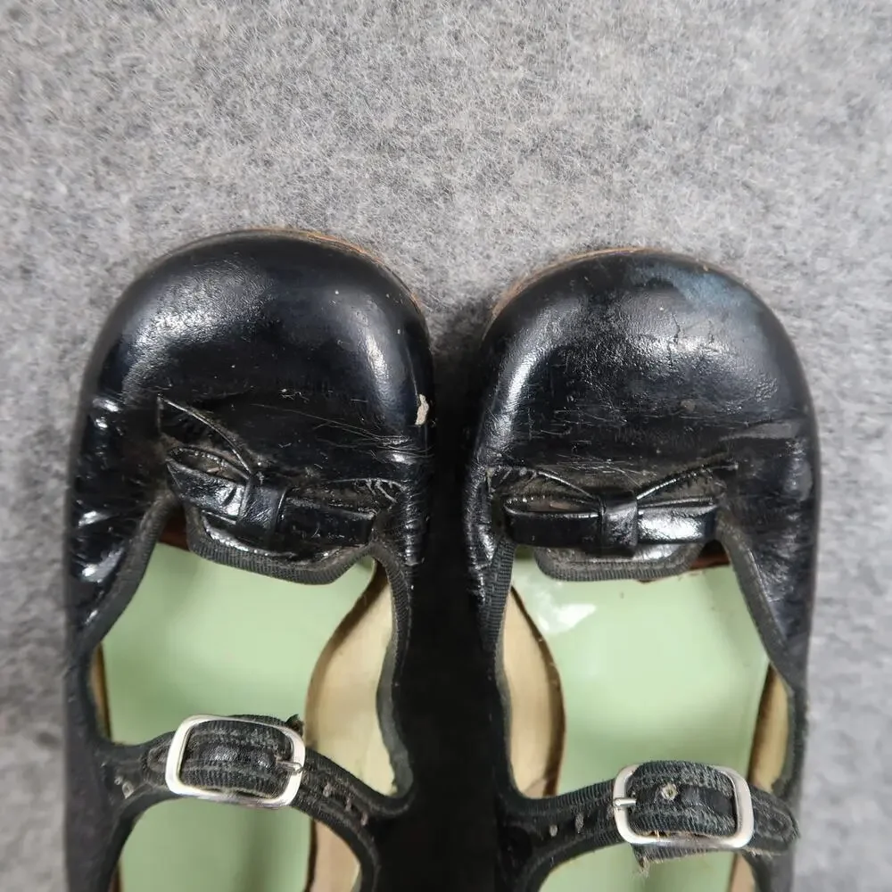 Dress Shoes Toddler Baby 4 Mary Jane Classic Black Buckle Strap Retro Girls Bow